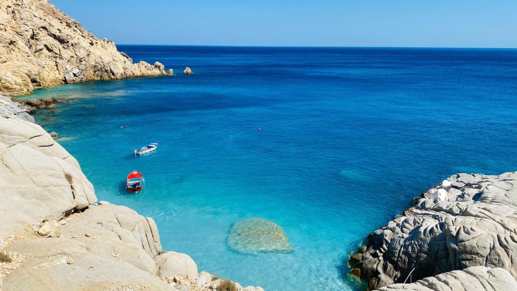 Una playa de la isla de Icaria.