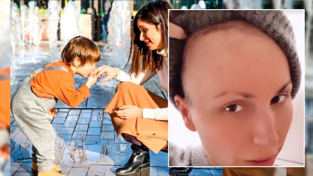 Mara, 'influencer' que ha organizado la petición de fondos, antes y después de su diagnóstico.