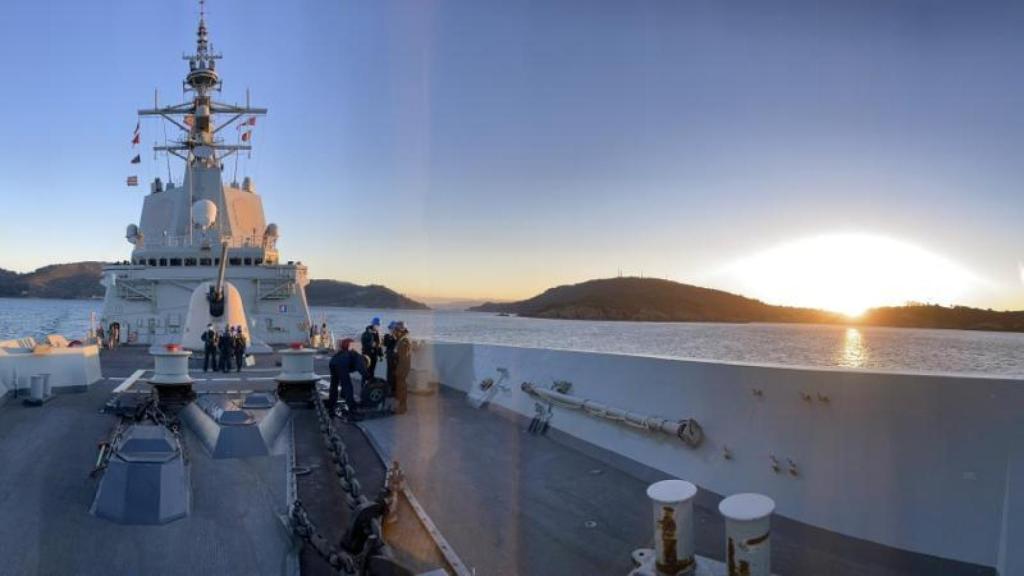 La fragata Blas de Lezo, este martes, se adentra en el Mediterráneo hacia el Mar Negro.