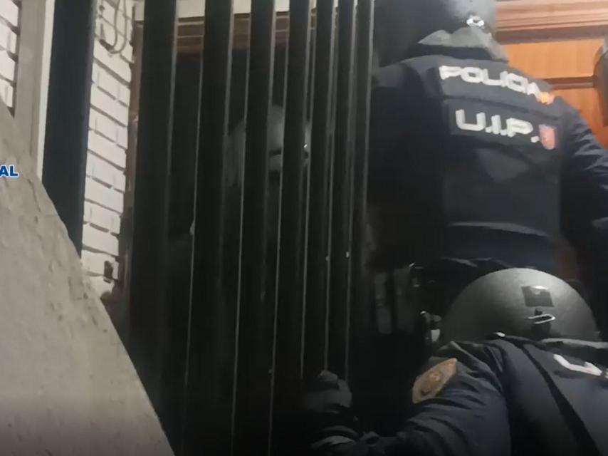 Imagen de la intervención de la Policía Nacional