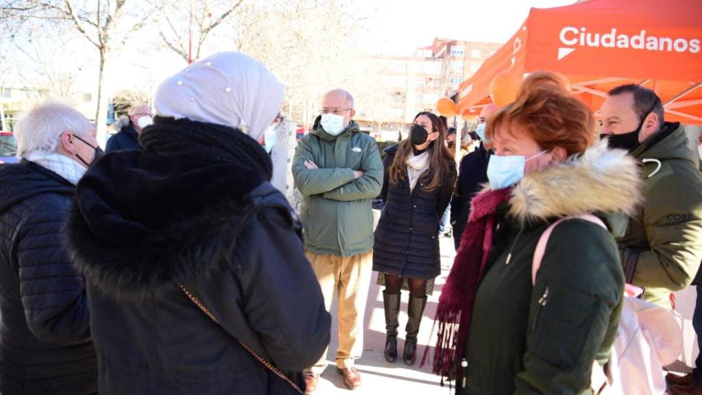 Igea esta mañana en el barrio de Pajarillos de Valladolid