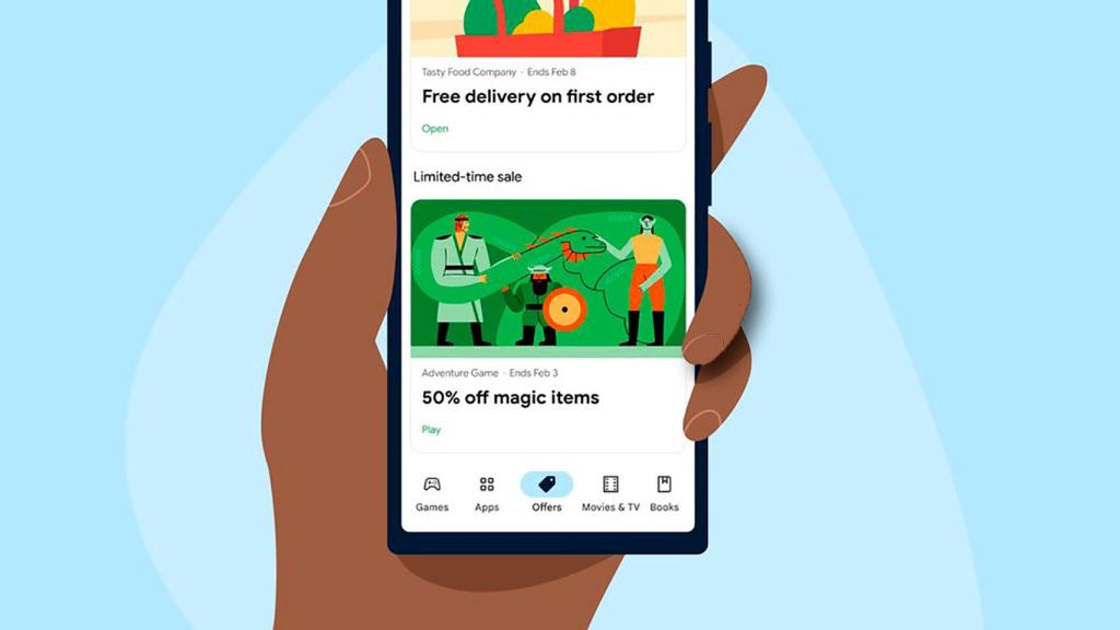 Ya es oficial la nueva pestaña de ofertas en Google Play Store