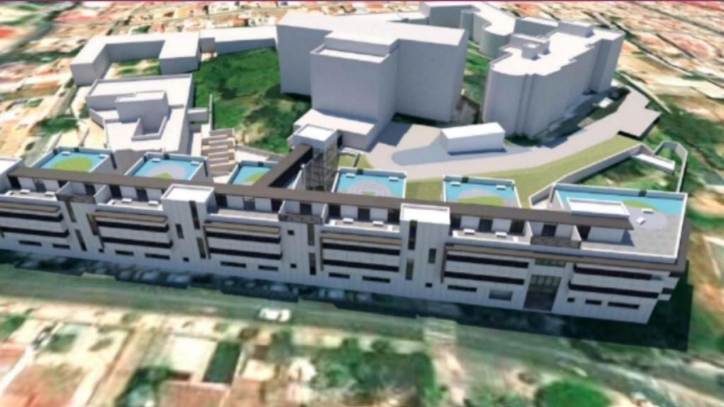 Infografía del proyecto de ampliación del complejo de Hermanas Hospitalarias de Málaga.