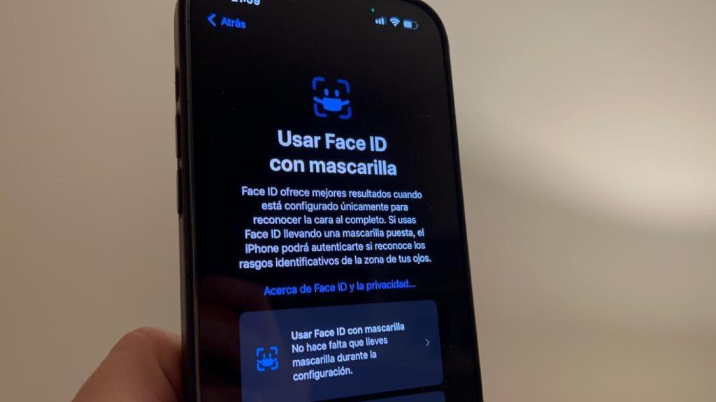 FaceID con mascarilla en iOS 15.4