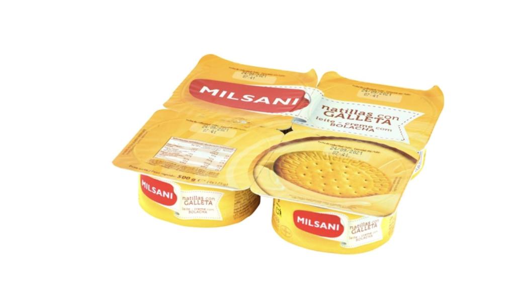 Natillas con galleta Milsani