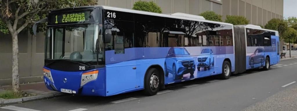 Un autobús de la línea 1 en la que trabaja 'Mallu'