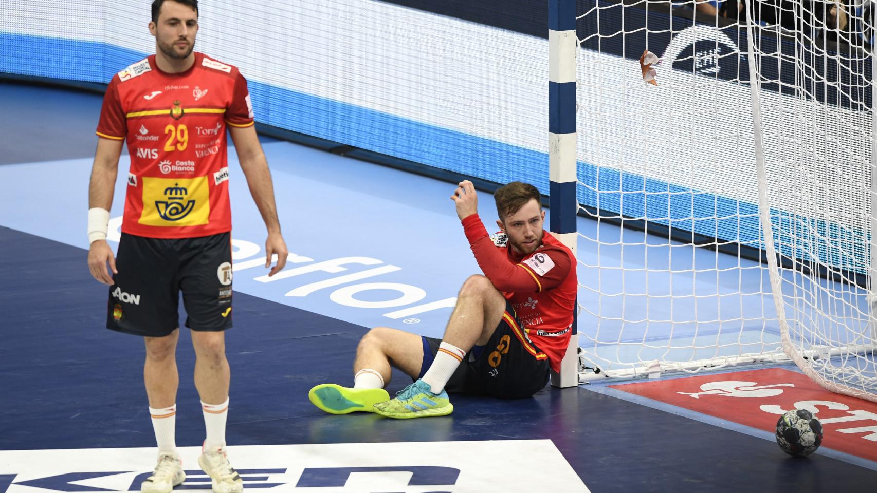 Aitor Ariño se lamenta tras la final.