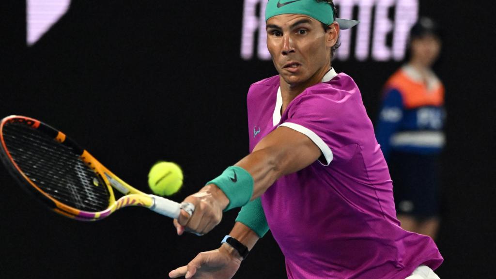 Rafa Nadal, durante la final del Open de Australia 2022