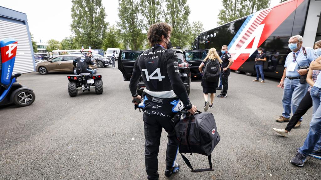 Fernando Alonso durante un Gran Premio.