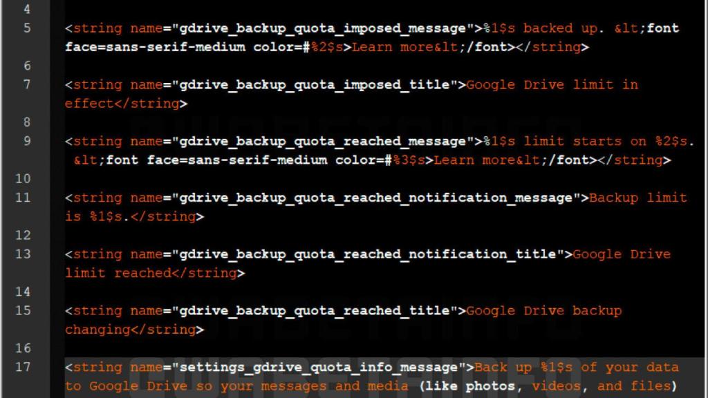 Cadenas de código de WhatsApp