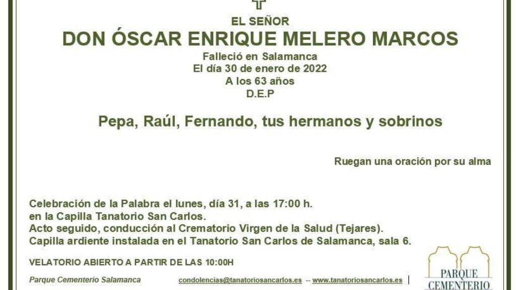 oscar melero esquela