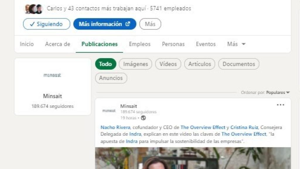 Foto perfil Minsait LinkedIn