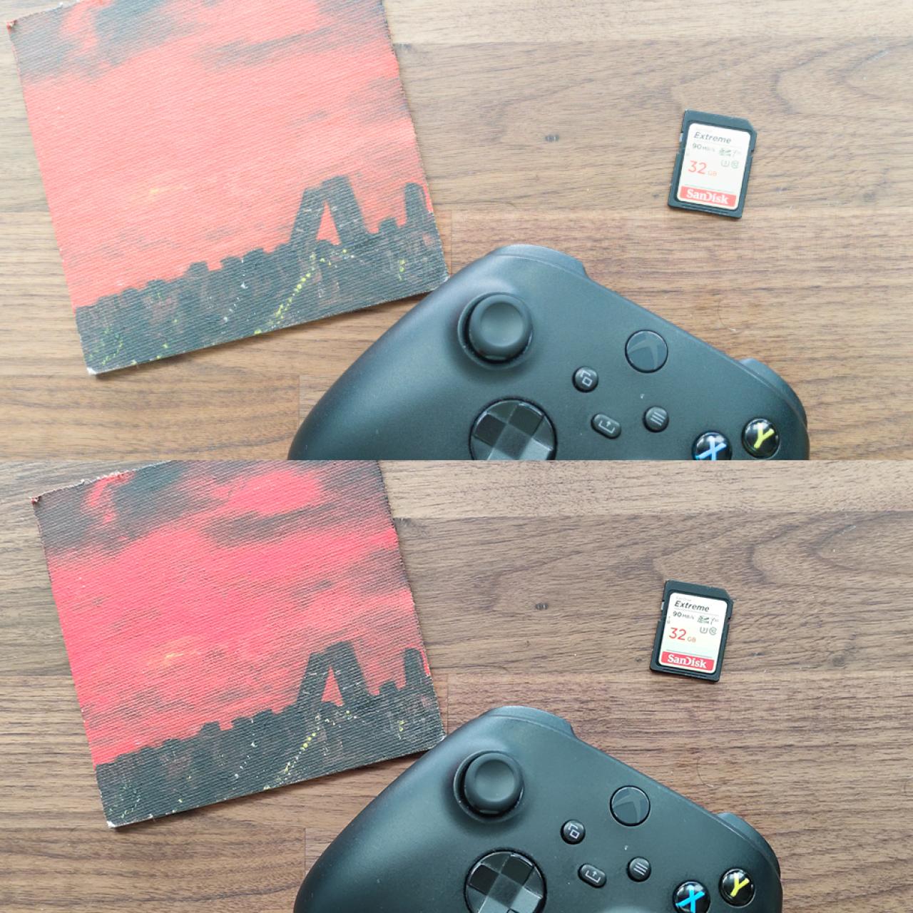 Comparativa entre imagen en RAW (arriba) y JPG (abajo)