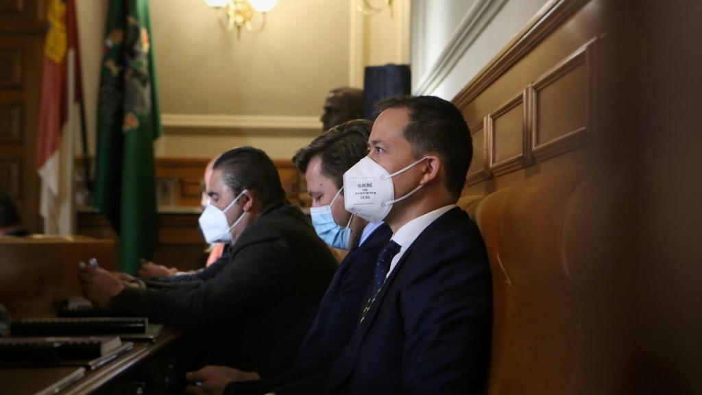Carlos Velázquez, este lunes en la Diputación de Toledo. Fotos: PP.