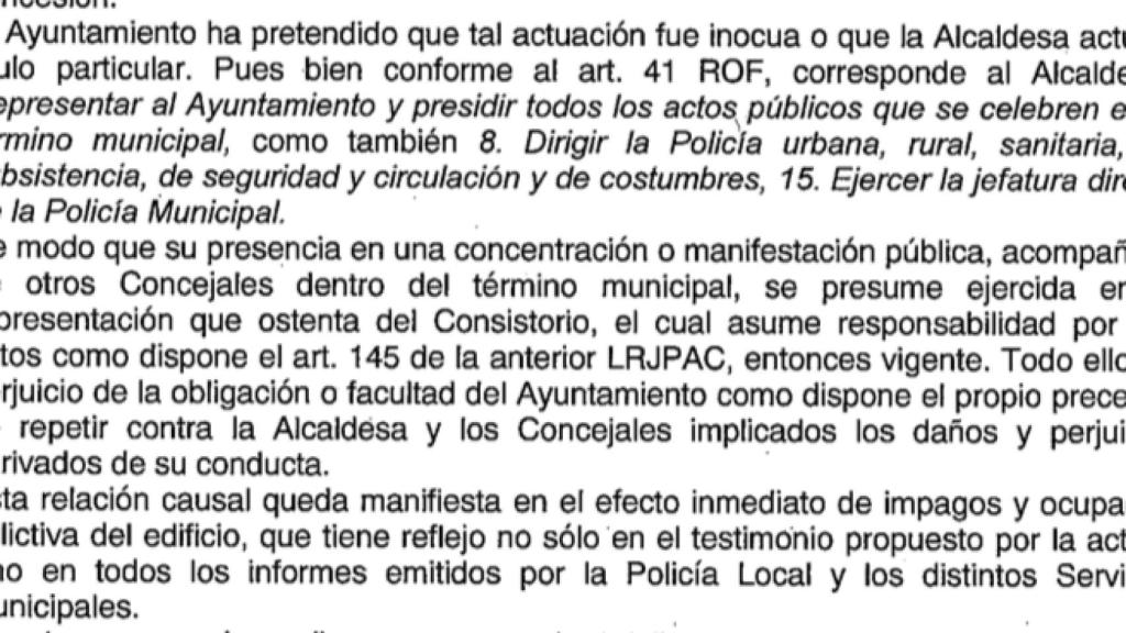 Extracto de la sentencia que aborda la conducta de Morant y su responsabilidad.