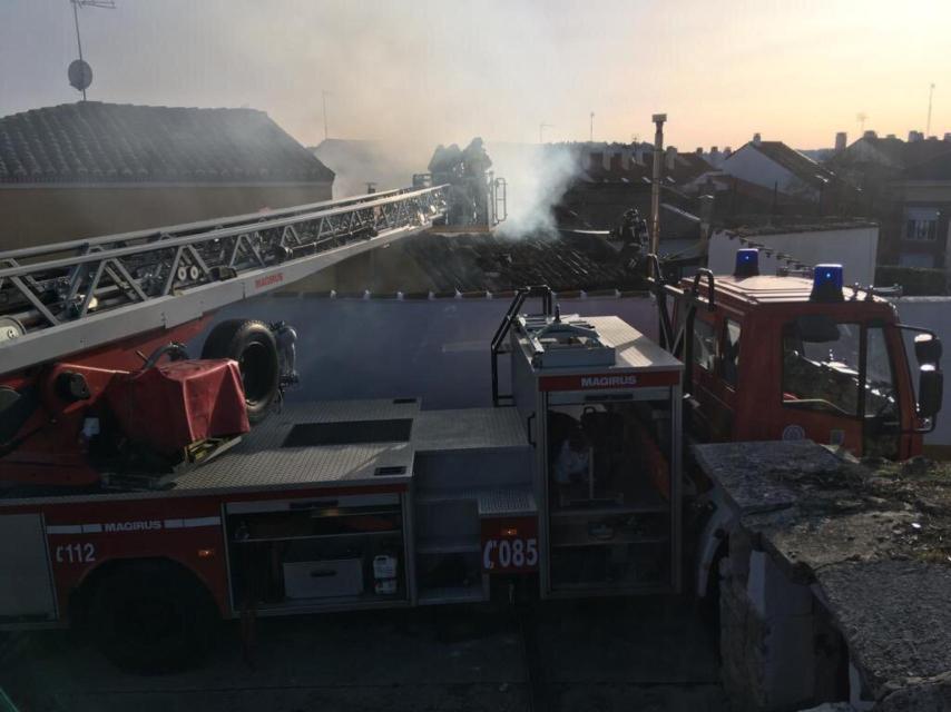 Incendio en Renedo. Fotografía Bomberos de Diputación de Valladolid
