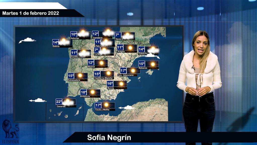 El tiempo del martes 1 de febrero.