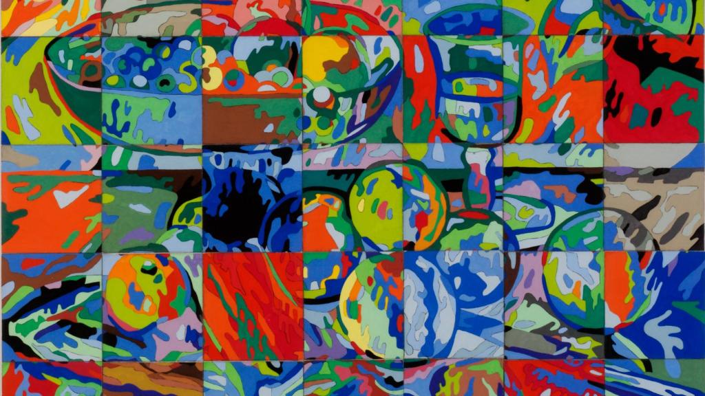 Alfredo Alcain: 'Cézanne petit-point LXXXVII (rompecabezas)', 1985