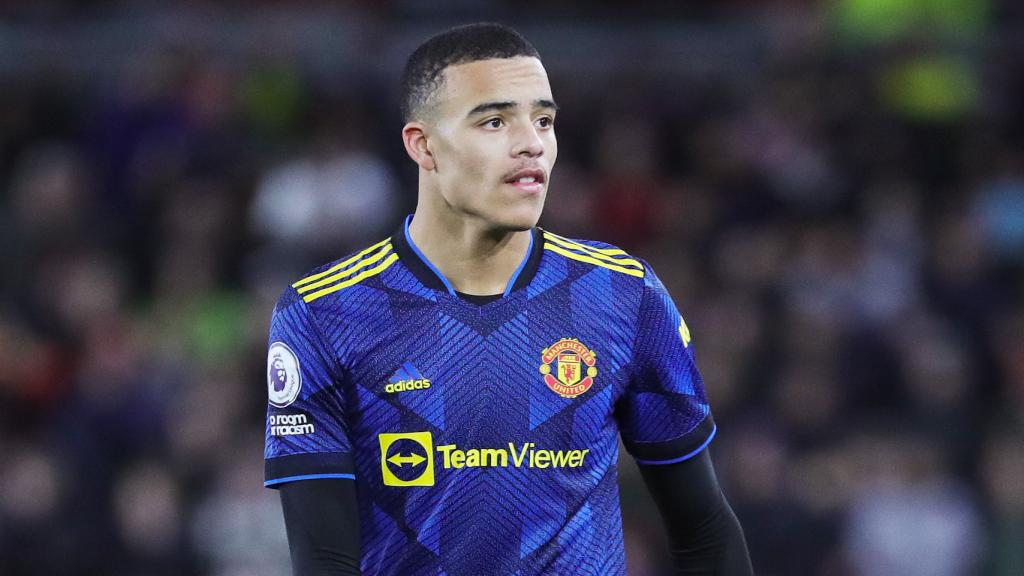 Mason Greenwood, durante un partido con el Manchester United.