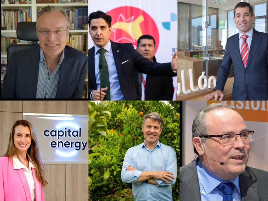 Emilio Corchado (centro), director de CYL-HUB, René de Jong (i), Paco Hevia (d), Érika Escolar, Vincent Rosso y Esteban Mayoral