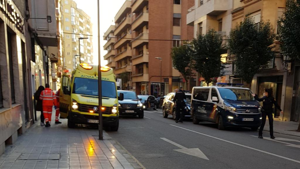 Momento de la actuación de la Policía Nacional de Zamora