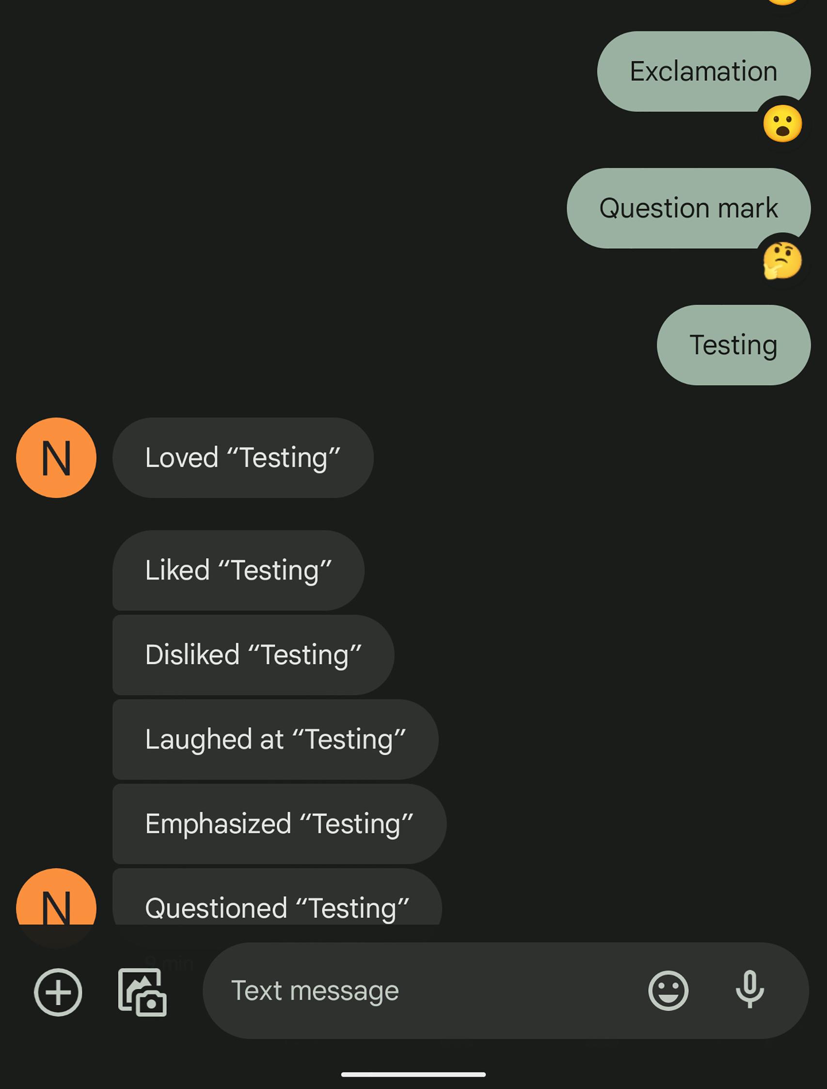 Así se ve las reacciones enviadas desde un móvil Android
