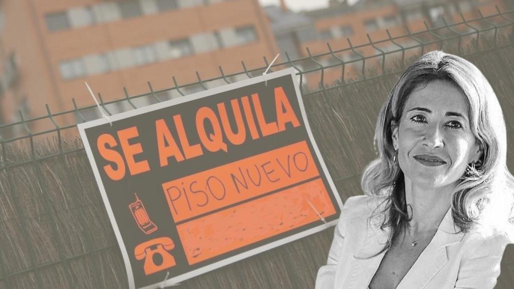 Montaje con la ministra Raquel Sánchez.