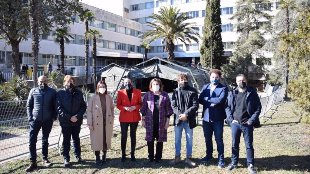 La consejera de Economía, Empresas y Empleo de Castilla-La Mancha, Patricia Franco, ha visitado el rodaje de 'Apagón'