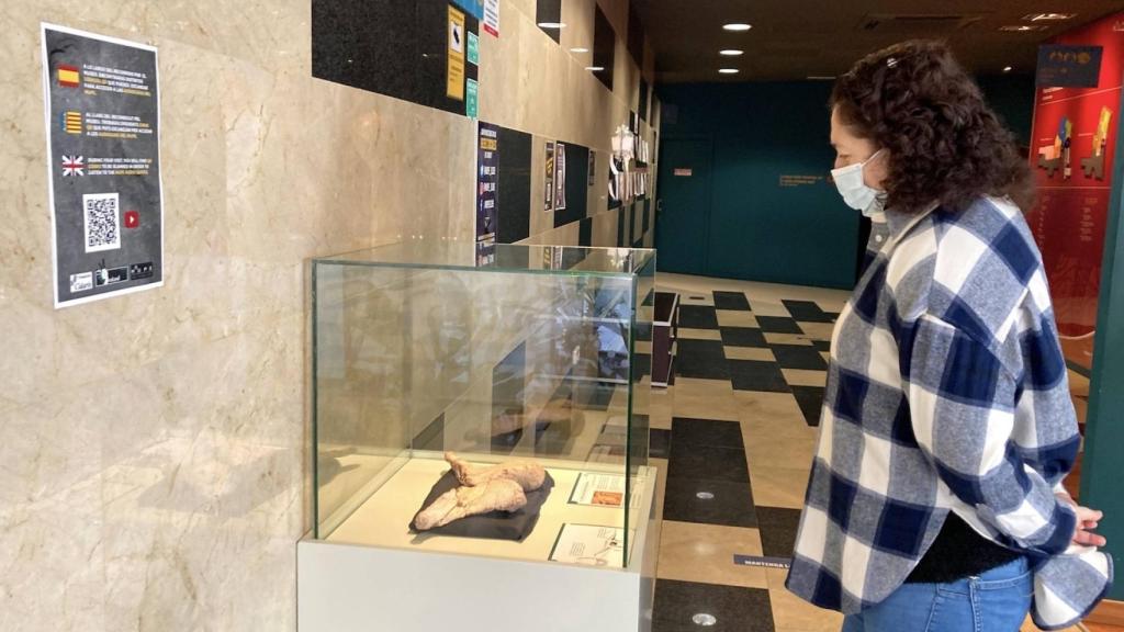 La pieza, expuesta en el MUPE.