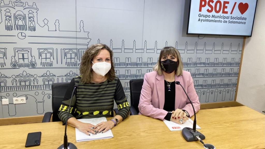 Marian Recio y María García, concejalas del PSOE