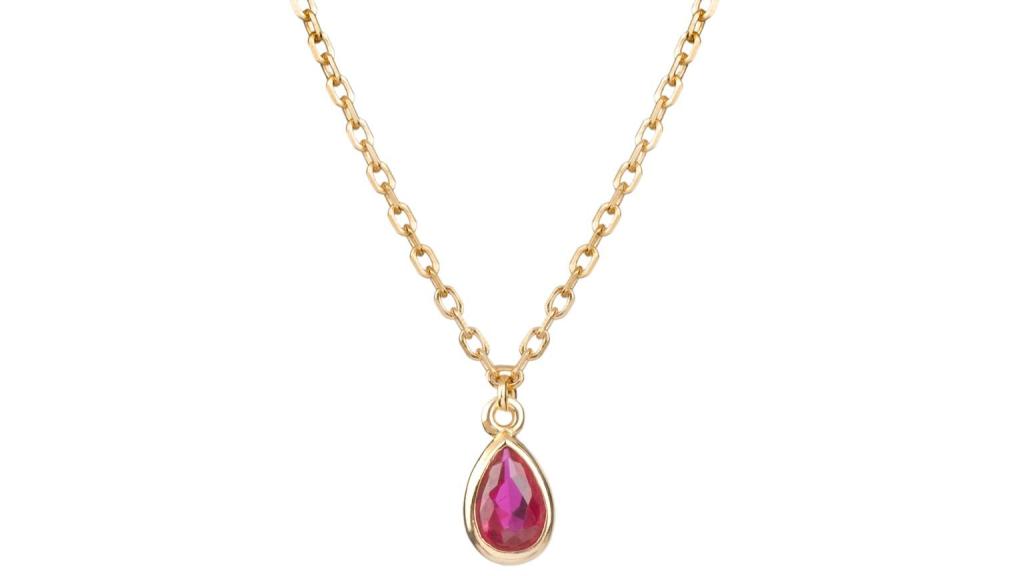 Colgante de circonita ovalada.