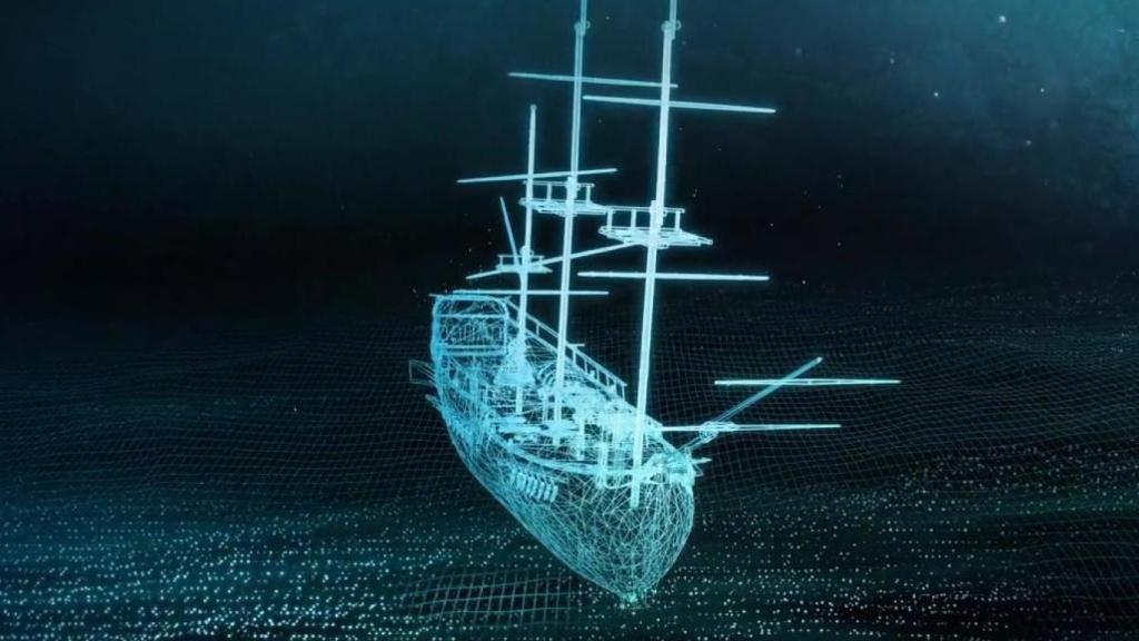 Modelo digital del 'Endeavour', hundido durante la Guerra de Independencia de EEUU. / Museo Nacional Marítimo de Australia.