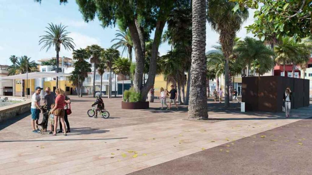 Infografía del proyecto de regeneración del paseo de Pedregalejo, en Málaga.