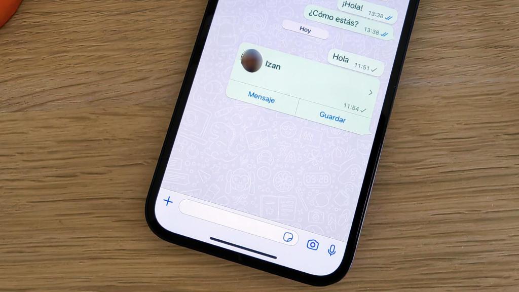 Así son las tarjetas de contacto de WhatsApp.