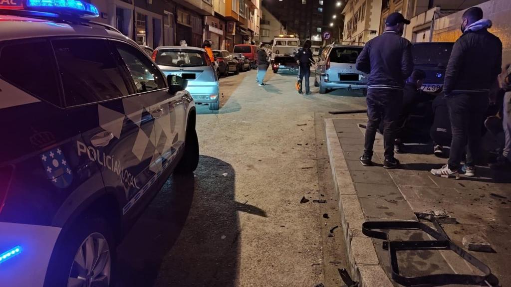 Un conductor ebrio provoca un accidente en A Coruña con cuatro vehículos implicados