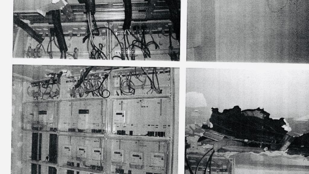 Cuadros eléctricos manipulados.