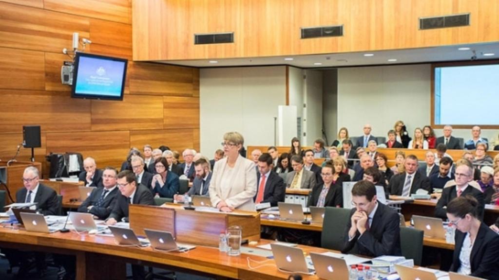 Una sesión de la Real Comisión de Australia sobre Respuestas Institucionales al Abuso Sexual Infantil, que trabajó entre 2013 y 2017.