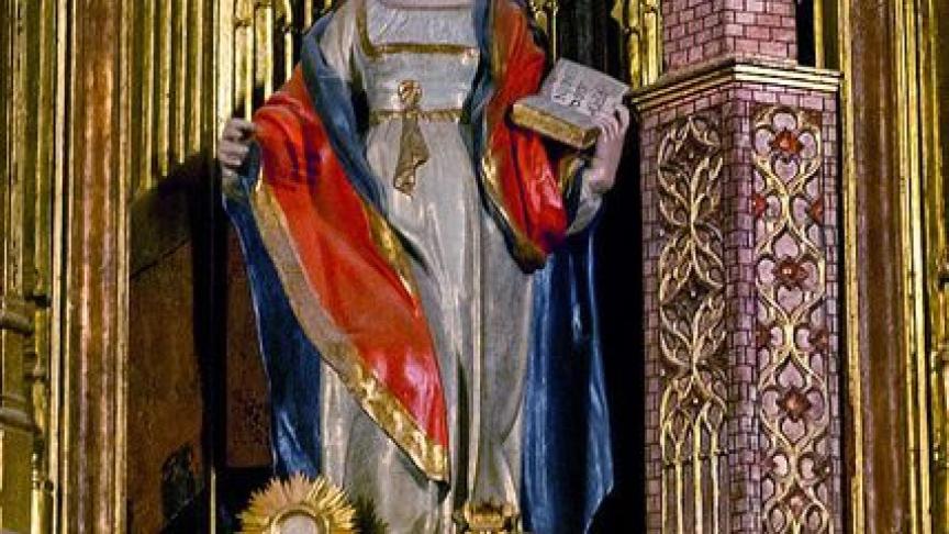 Imagen central de Santa Bárbara.