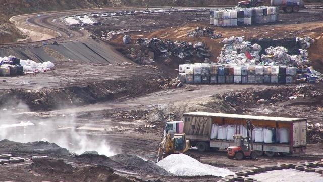 El vertedero de Nerva donde llegan los residuos tóxicos.