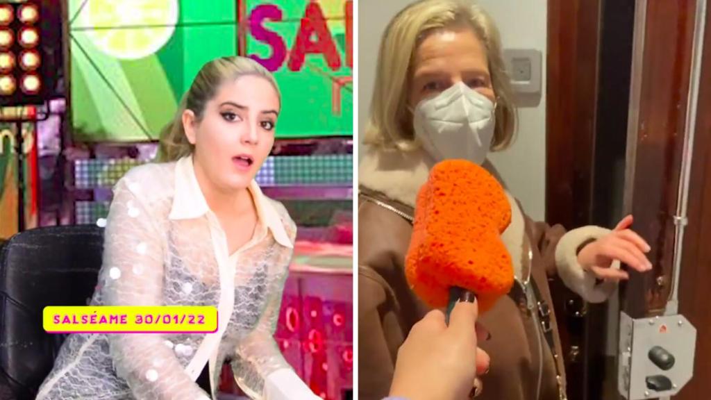 Dos de las escenas de la maravillosa parodia de 'Sálvame'.