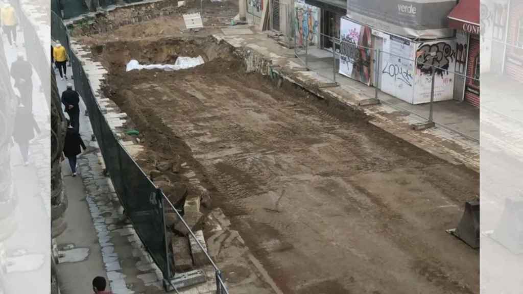 Restos de Elduayen cubiertos.