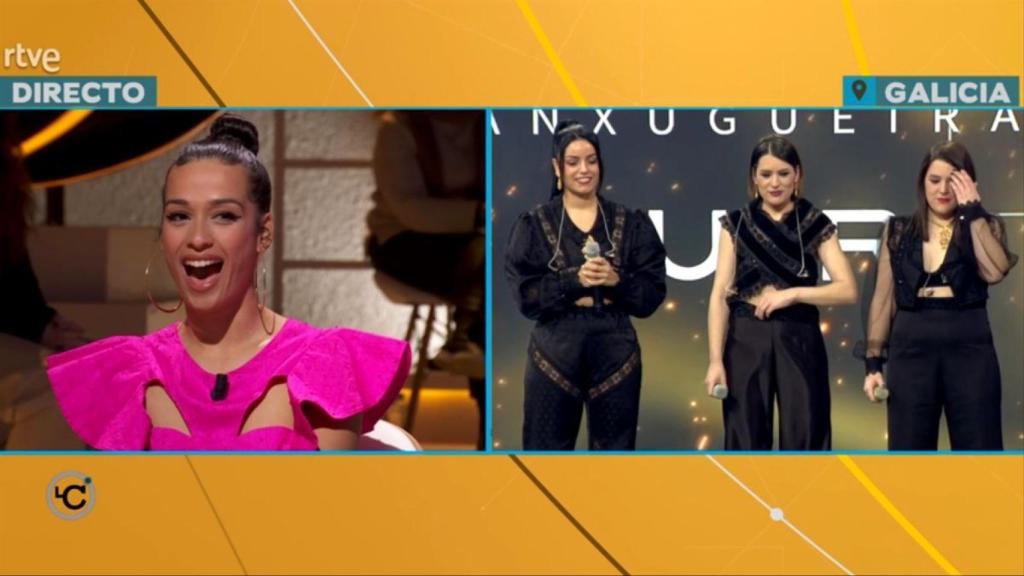 Chanel y Tanxugueiras pudieron volver a hablar tras la final del BeniFest.