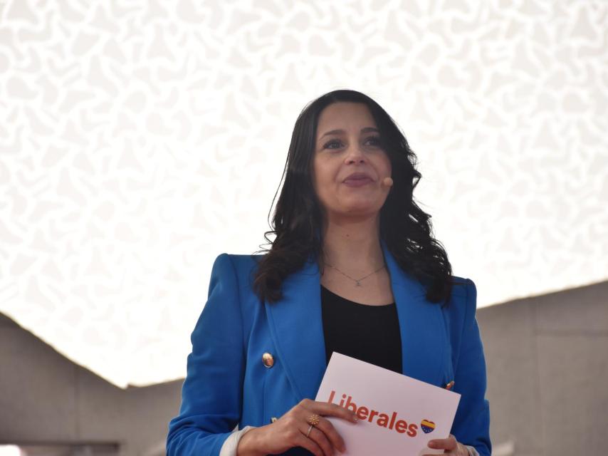 Arrimadas en el mitin celebrado este sábado en Valladolid