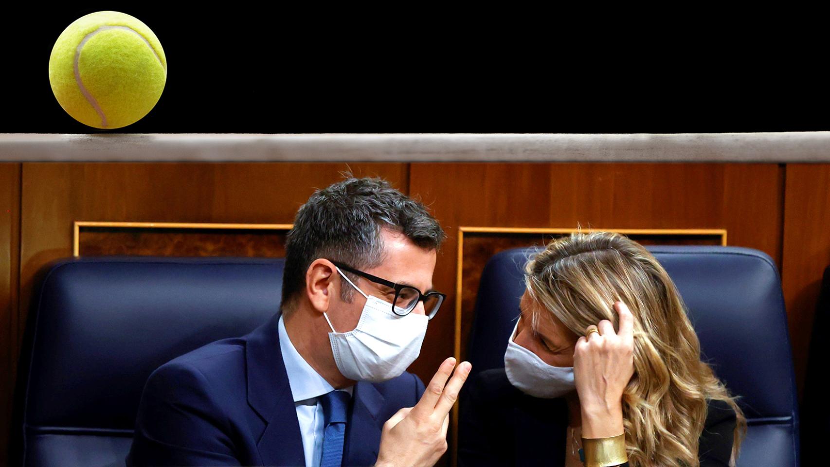 Félix Bolaños, ministro de Presidencia, y Yolanda Díaz, de Trabajo.