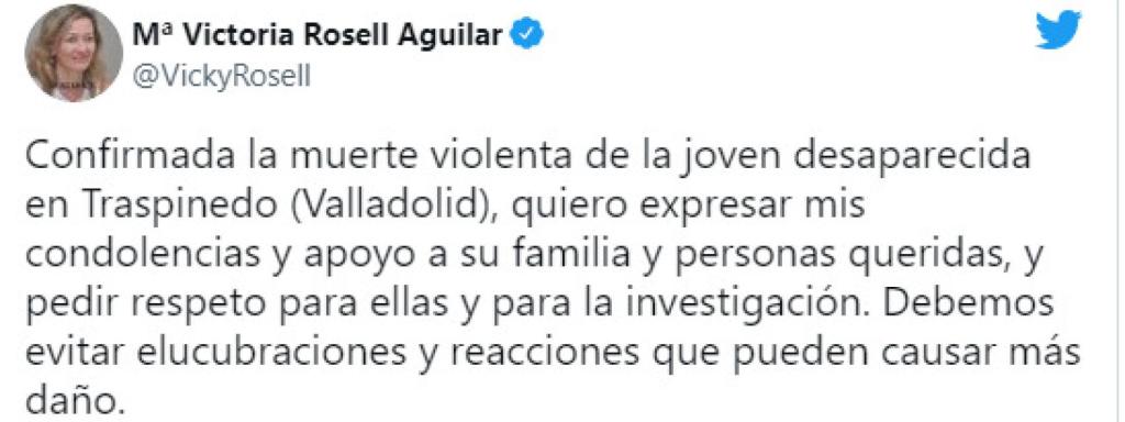 Tuit de María Victoria Rosell