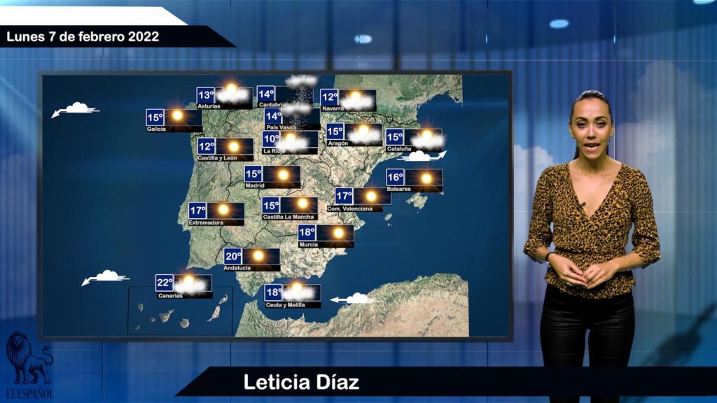 El tiempo del lunes 7 de febrero