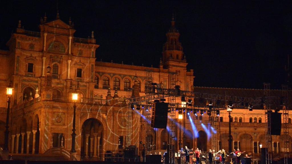 Imagen de archivo de Pascual González y Cantores de Híspalis en un concierto en Sevilla.
