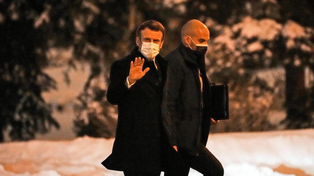 Macron llegá al Kremlin para su reunión con Putin sobre la crisis de Ucrania.