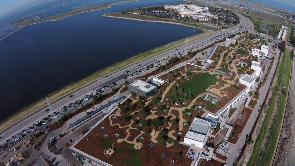 Sede de Meta en Menlo Park vista desde el aire.