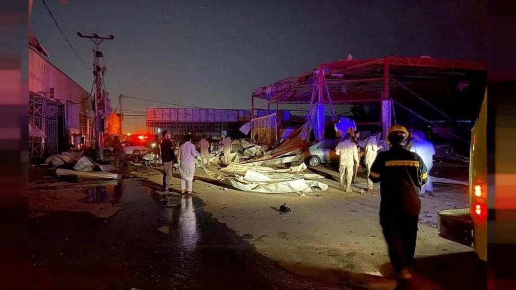 Una imagen del ataque de los hutíes a Emiratos Árabes Unidos.